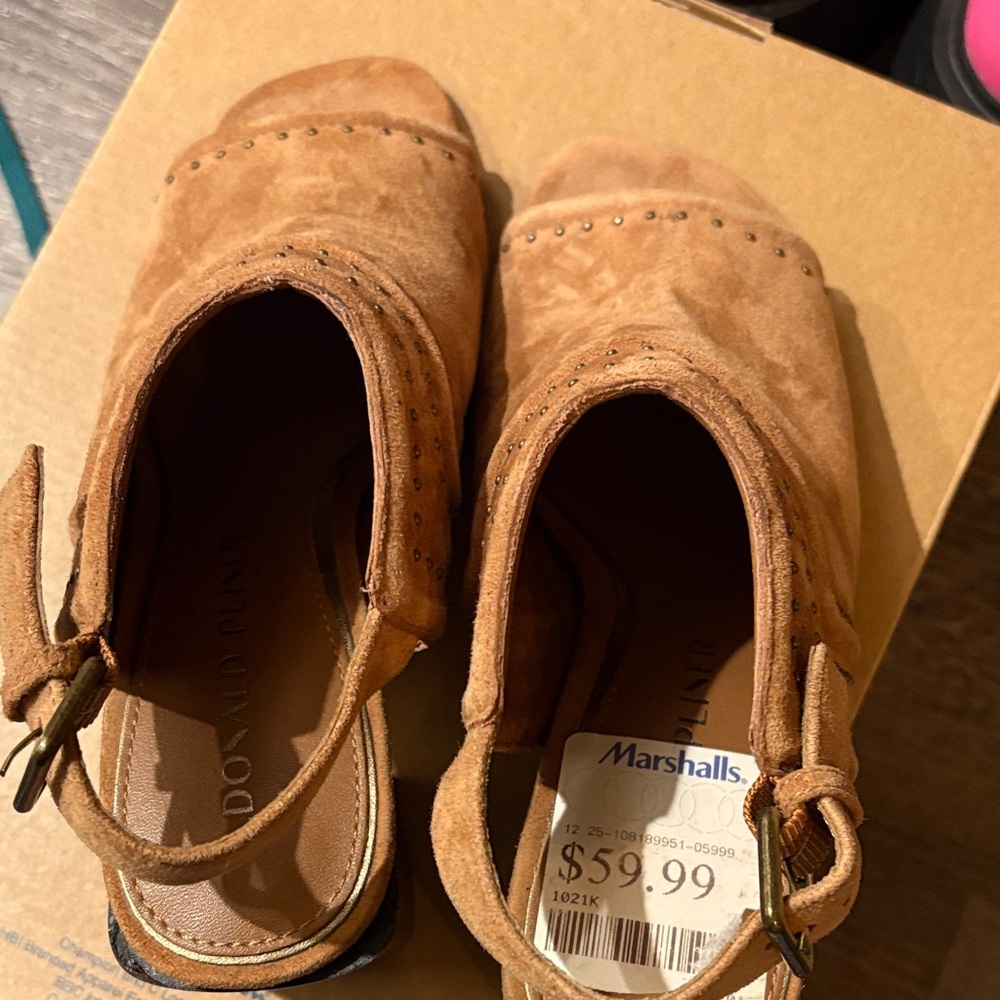 Donald J. Pliner Brown Sandals with Stud Accents - Picture 4 of 4